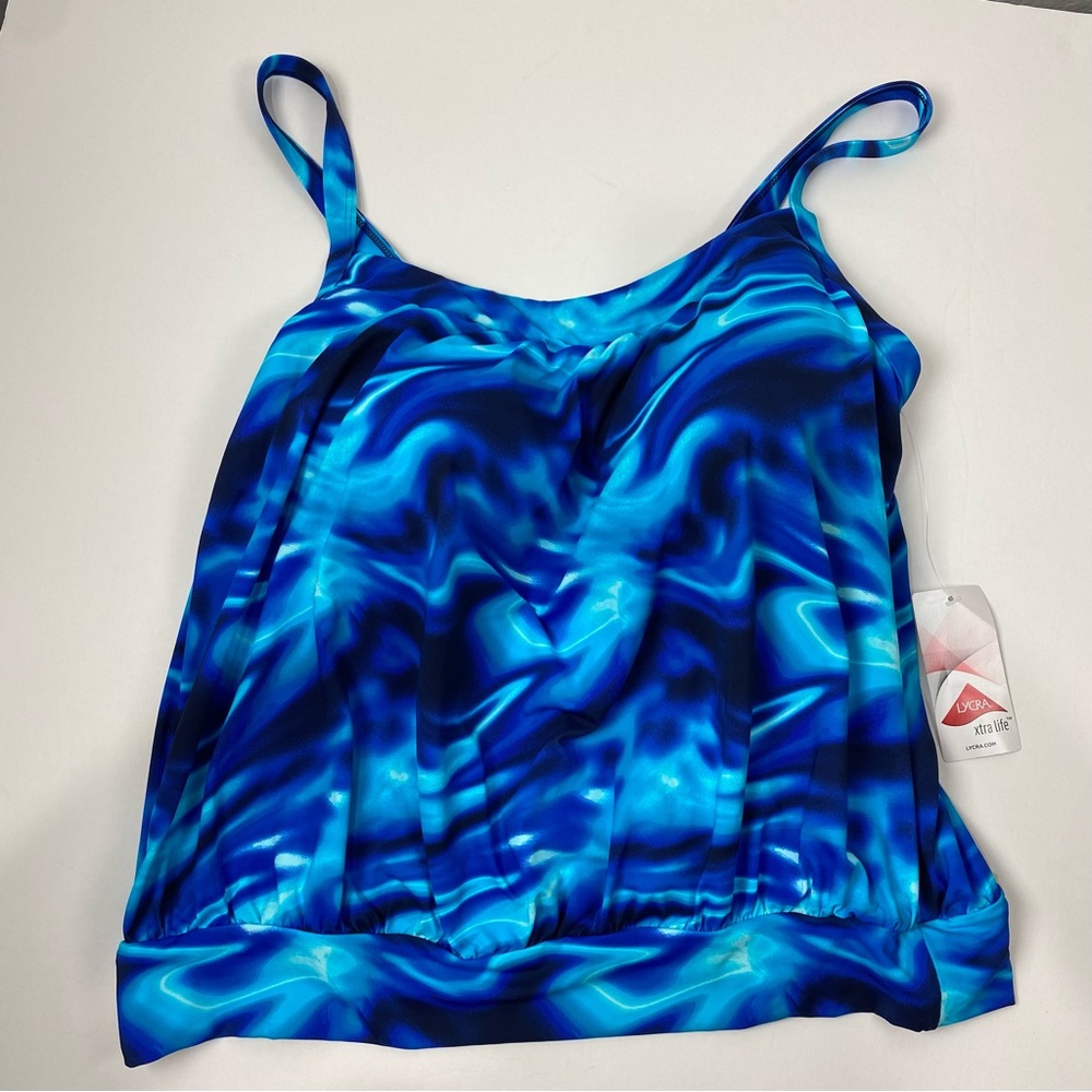 Land’s End size 16W women’s swim top.  Blue/teal color.  New with tags.
